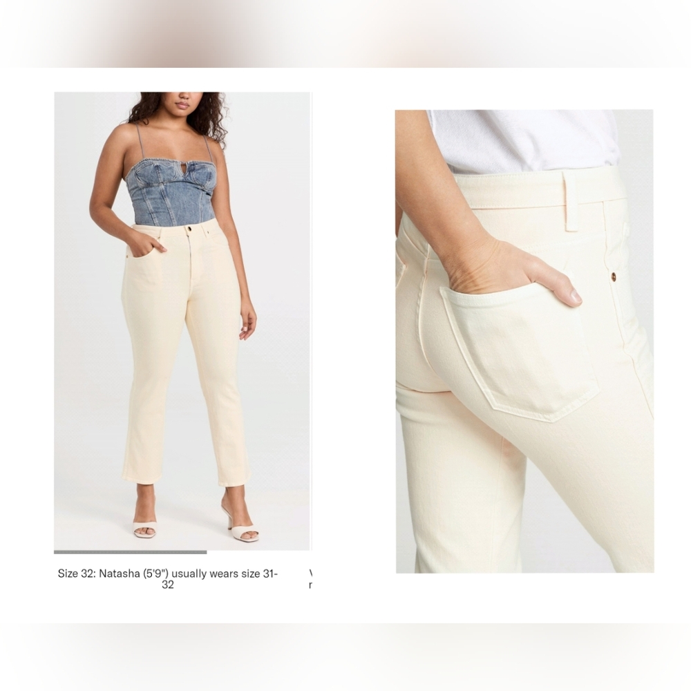 KHAITE Cream Bootcut Jeans - Picture 6 of 11